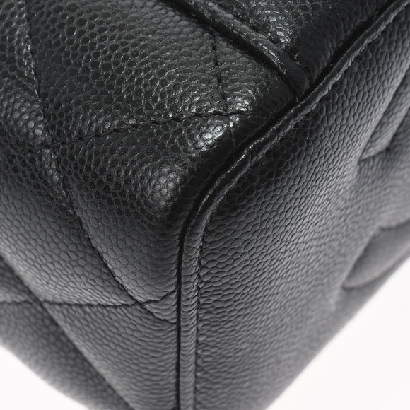 Chanel Matelasse Vanity Case Black Gold Hardware Grained Calfskin Shoulder Bag - Picture 6 of 10